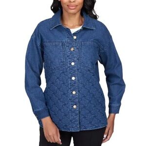 NWT RUBY RD. WOMENS LIGHT-WEIGHT QUILTED WONDER DENIM JACKET- Sz Small